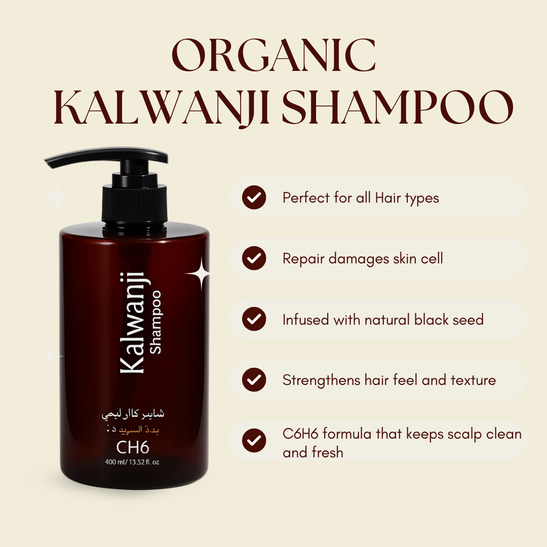 Organic Kalwanji Black Seed Shampoo 250ml (Buy 1 Get 1 Free)