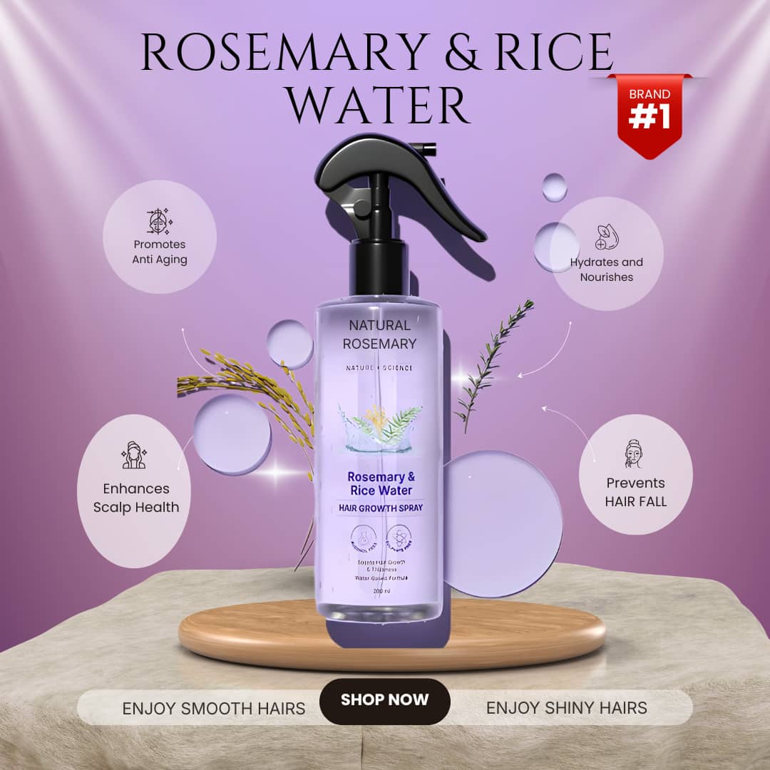 Rosemary & Rice Water Hair Growth Spray (Buy 1 Get 1 Free)